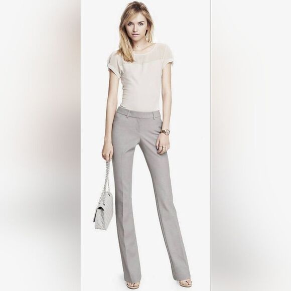 Express Design Studio "Editor" grey casual dress pants, size 8R - Picture 1 of 5